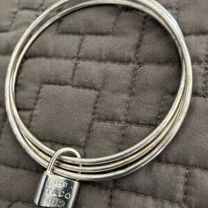 Auth TIFFANY & CO 1837 Padlock Bangle Bracelet